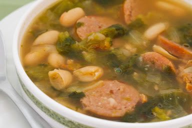 Cannelini Bean Soup with Italian Sausage and Escarole Bean Soup with Italian Sausage and Escarole