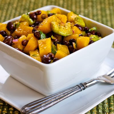 I didn't make this Mango, Black Bean, and Avocado Salad for Easter Brunch, but I do think it would make a lovely addition to a brunch table. Mango Salad with Black Beans, Avocado, Mint, and Chile-Lime Vinaigrette