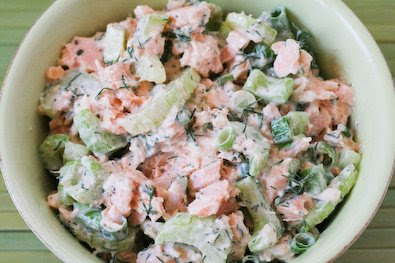 Leftover Salmon Salad with Yogurt and Dill Salmon Salad