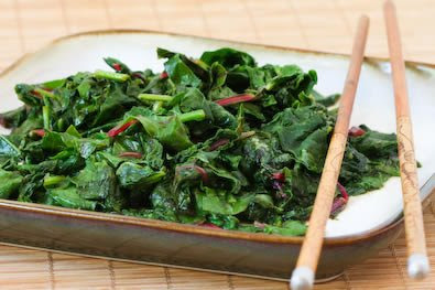 Stir-Fried Radish Greens and Chard