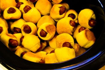 I'm not sure what Amy called them, but I'm naming these tasty morsels Spicy Sausage Wraps! Superbowl Party Food