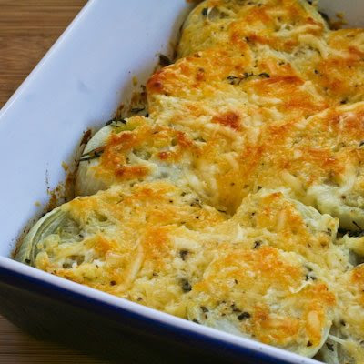 Onion Gratin with Rosemary and Thyme