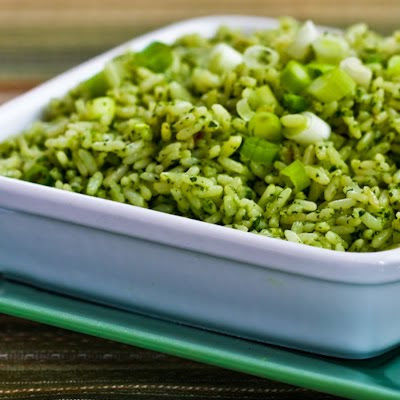 Ginger-Cilantro Rice with Green Onion and Sesame found on KalynsKitchen.com Ginger-Cilantro Rice with Green Onion and Sesame found on KalynsKitchen.com