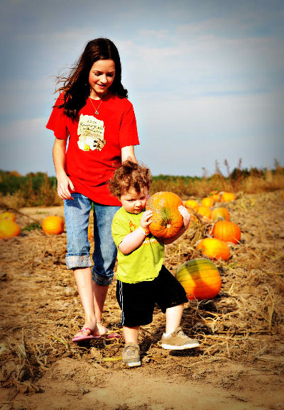 Pumpkins in the Fall