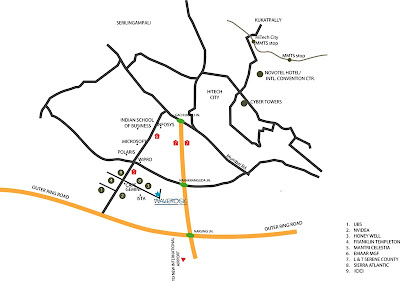 TCS Hyderabad campus, WaveRock building Map