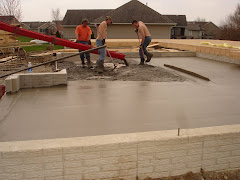 Garage floor pour.