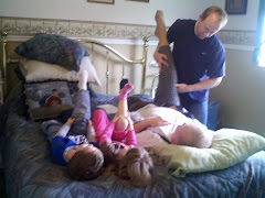 Doing exercises with grandpa