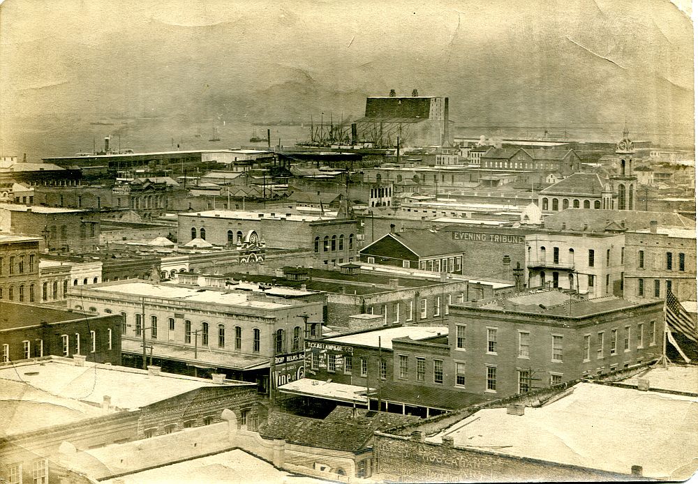 Galveston History Galveston Island Birdseye View Pre1890