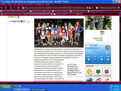 La fiesta del atletismo en Azuqueca antes de las uvas (extraido de el periódico La Nueva Alcarria)