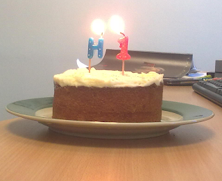 There's a cake next to it with 'N1' on it.