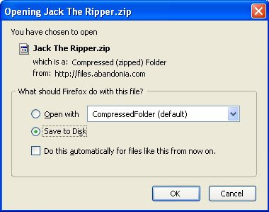 Saving the zip file