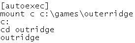 Dosbox autoexec mount commands