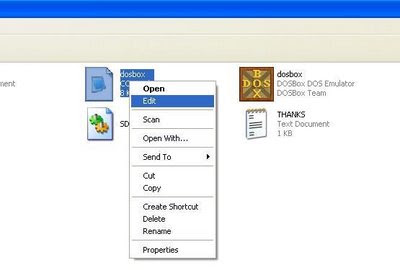 Edit config file