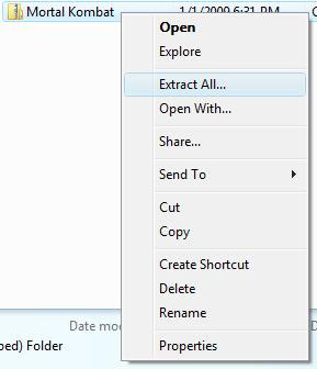 Extracting the zip file