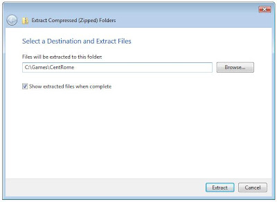 Zip extraction program