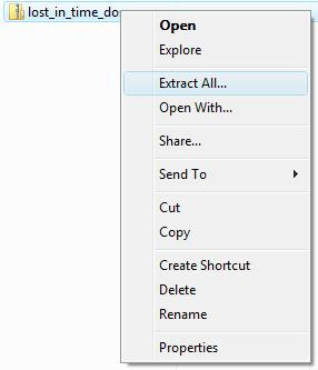 Extracting the zip file