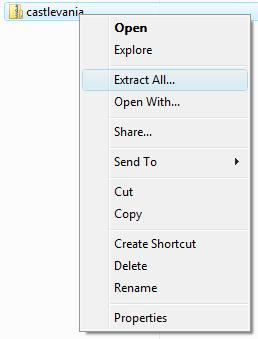 Extracting the zip file