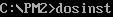 DOS setup command