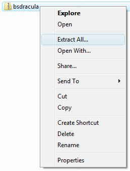 Extracting the Bram Stokers Dracula file