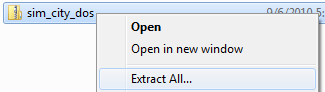 Extracting the SimCity game