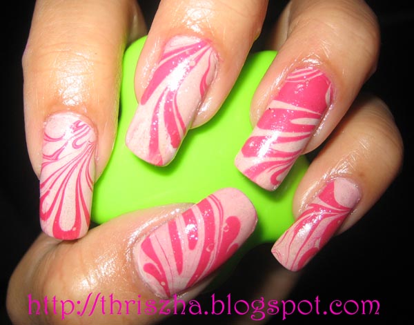 enjoyed doing water marbled nails now..what do u think about my water