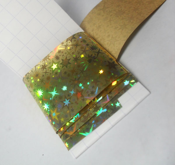 GOLD STARBURST NAIL FOIL. here's a photo of what SAORI sent me