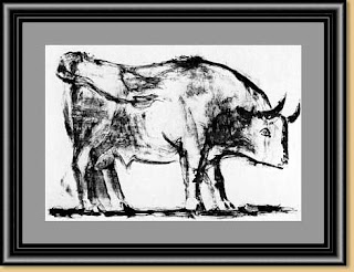 Picasso's bull lithograph 1