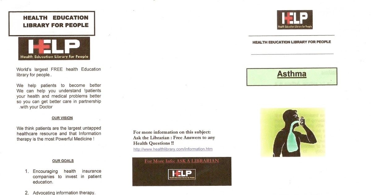Health Information Guide HELP Asthma Pamphlet