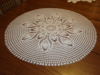Pineapple Doily crocheted by Mom