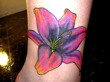 picture of orchid flower tattoo
