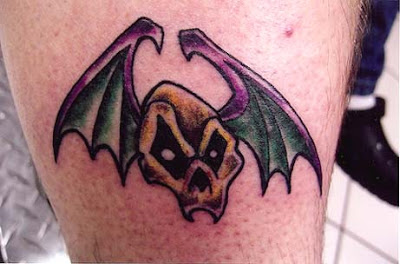 image of Bat skull tattoo designs