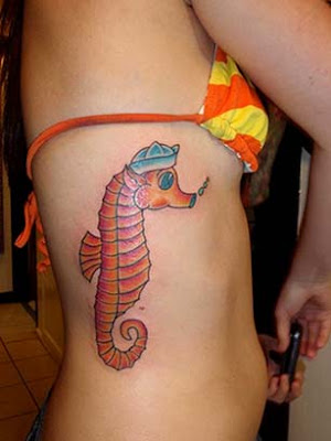 tribal horse tattoo. sea horse tattoo. pictures of