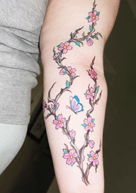 flower butterfly tattoo designs