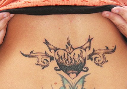 Most people associate heart tattoos with women and think they are feminine