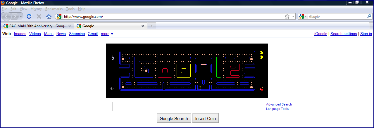 A snapshot of the Pac-Man game