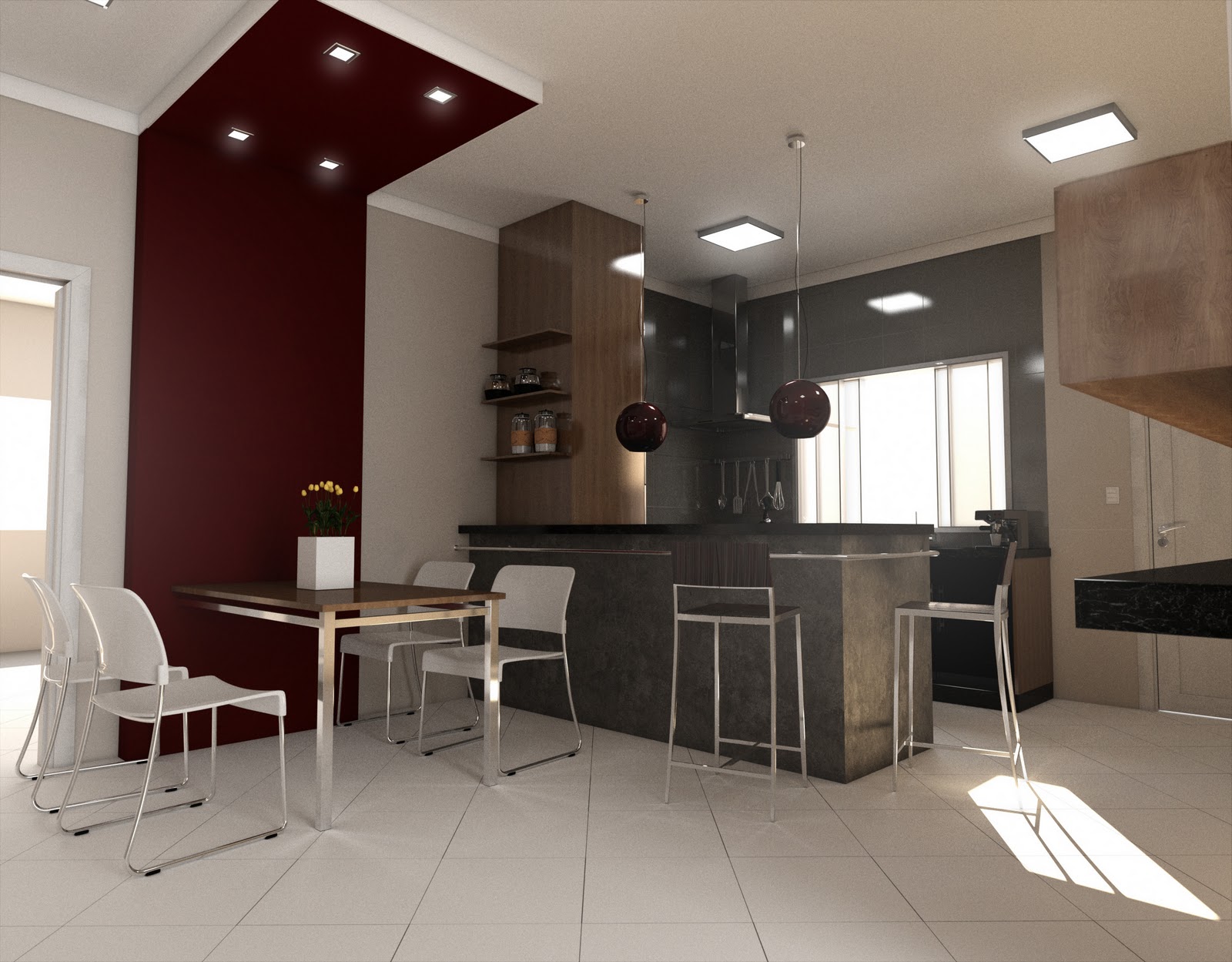 Projeto Cozinha e Jantar Clientes Thiago e Flávia rdzacharias@hotmail com (21) 6909 9185 Mesa Fixa Parede ~ Projeto Cozinha e Jantar Clientes Thiago e Flávia rdzacharias@hotmail com (21) 6909 9185