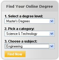 Online degree search by degree level, category and subject Online degree search by degree level, category and subject