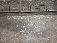 made by sprinkling powdered chalk