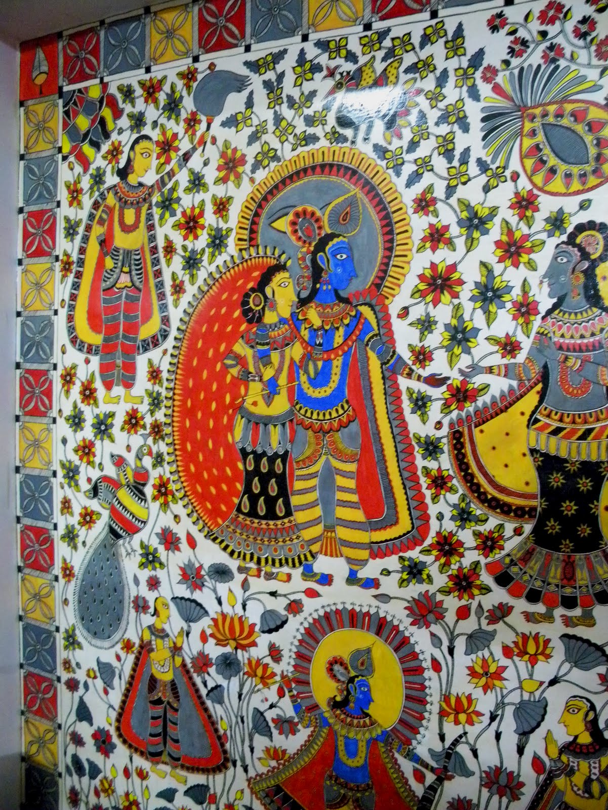 krishna madhubani painting