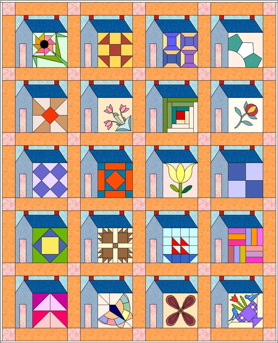 Idea, Blockwithinahouse Inspiration, House Patterns, Quilts House, House Blocks, Blocks Quilts ...