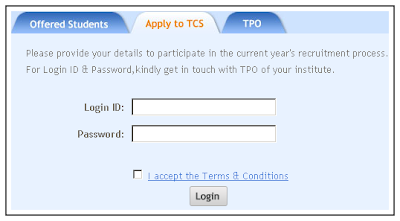 TCS Campus Recruitment Freshers Form