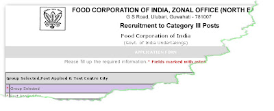 FCI Online form 2010-2011
