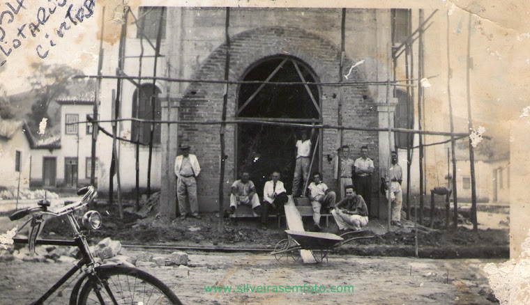 Construção da Torre da Igreja Matriz - década de 50