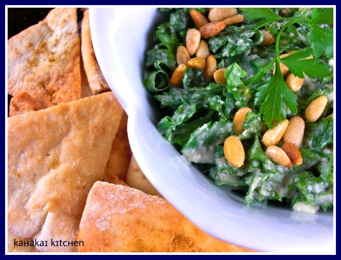 Kahakai Kitchen Greek Parsley Salad with Tahini Dressing (& Homemade