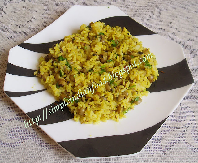 Simple Indian Food- An Easy Cooking Blog: Black eyed pea rice