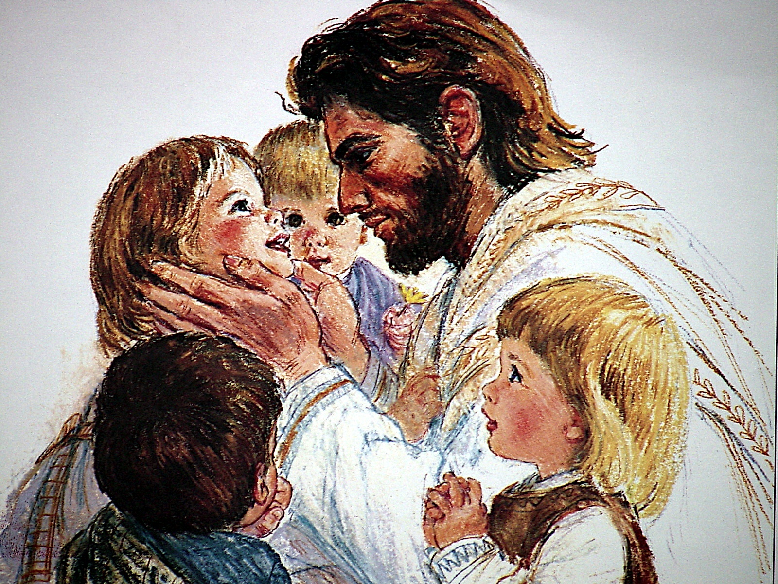 Jesus with the children Pictures of christ, Lds art