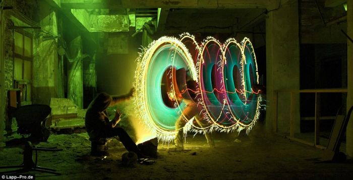 Graffiti com luz