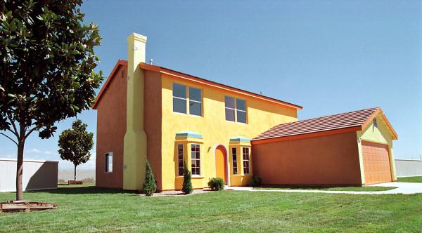 A réplica da casa dos Simpsons A réplica da casa dos Simpsons