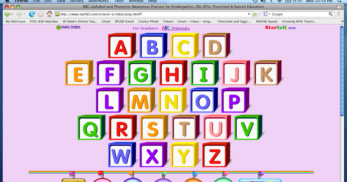 Rowena's ITEC 830 Blog: Interface Design Critique: www.Starfall.com