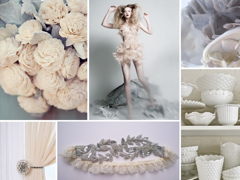  Wedding Inspiration Board White Cream Beige Grey Gray